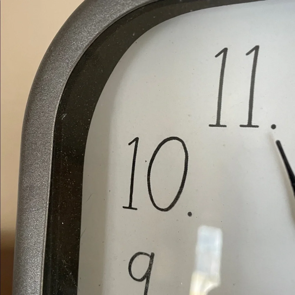 Gray Rae Dunn metal clock